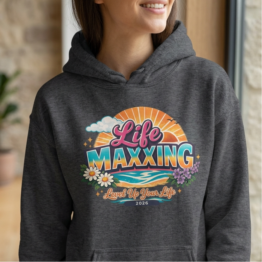 Life Maxxing | Graphic Hoodie for Women