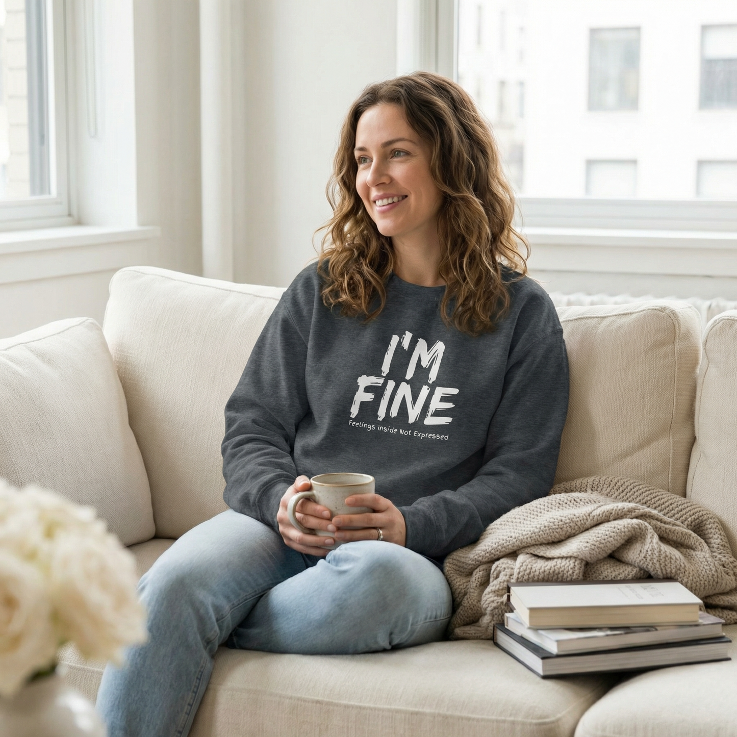 I'm Fine Crewneck Sweatshirt