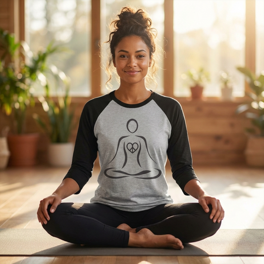 Inner Peace Heart Raglan T-shirt