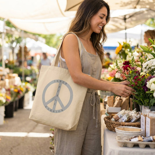 Inner Peace Warrior Sign Eco Tote Bag