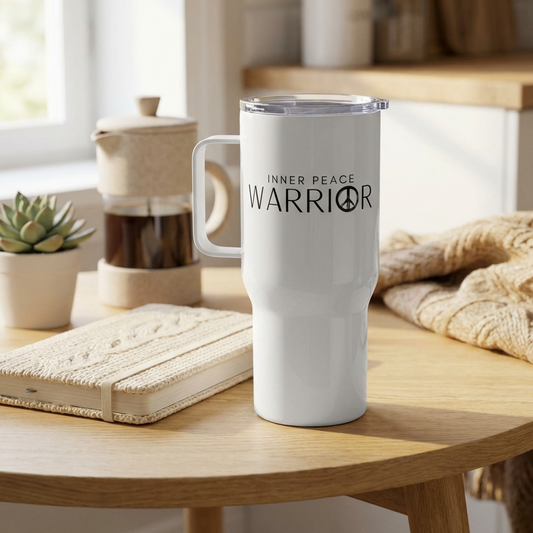 Inner Peace Warrior Travel Mug with Handle