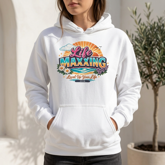 Life Maxxing | Graphic Hoodie for Women