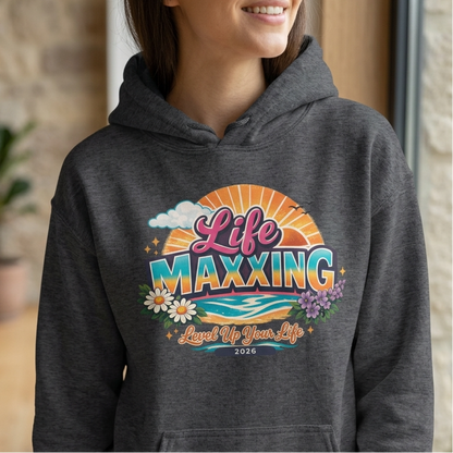 Life Maxxing | Graphic Hoodie for Women