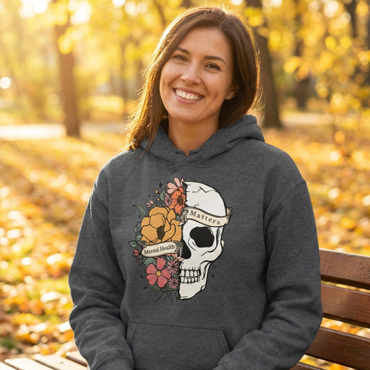 Mental Health Matters Skull Hoodie