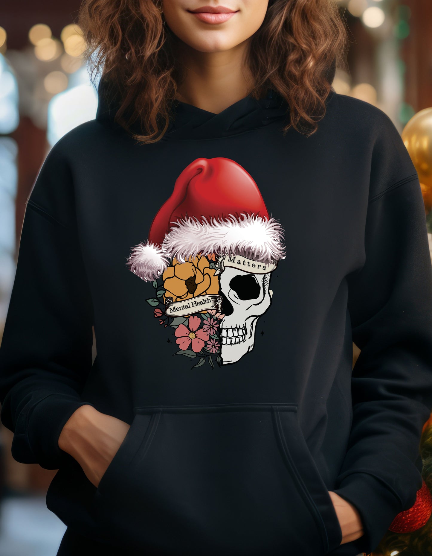 Mental Health Matters Santa Hoodie
