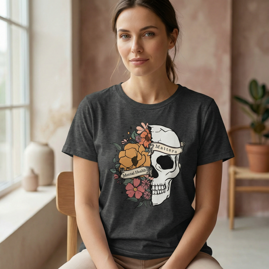 Mental Health Matters Skull T-Shirt