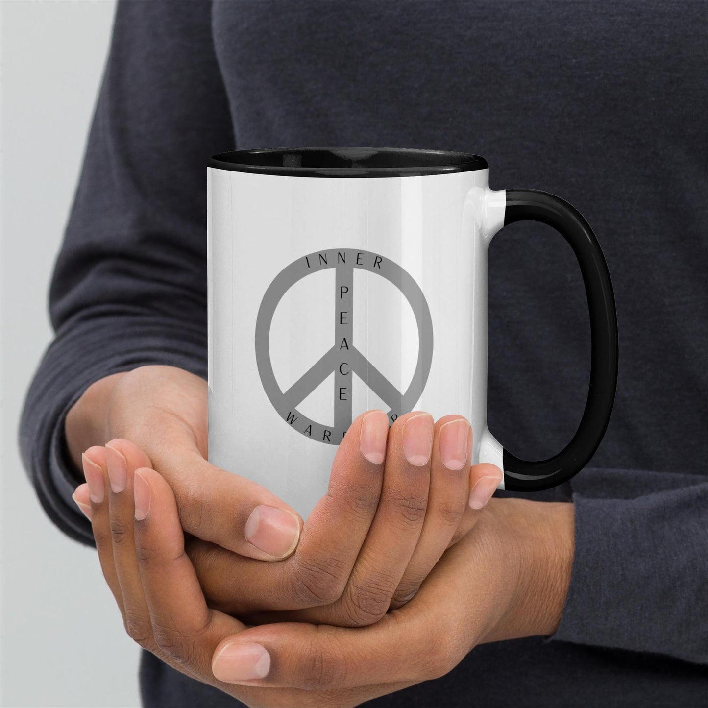 Inner Peace Warrior Sign Mug with Color Inside